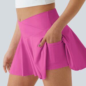 Halara Pink Golf/Tennis Criss Cross Front with Shorts